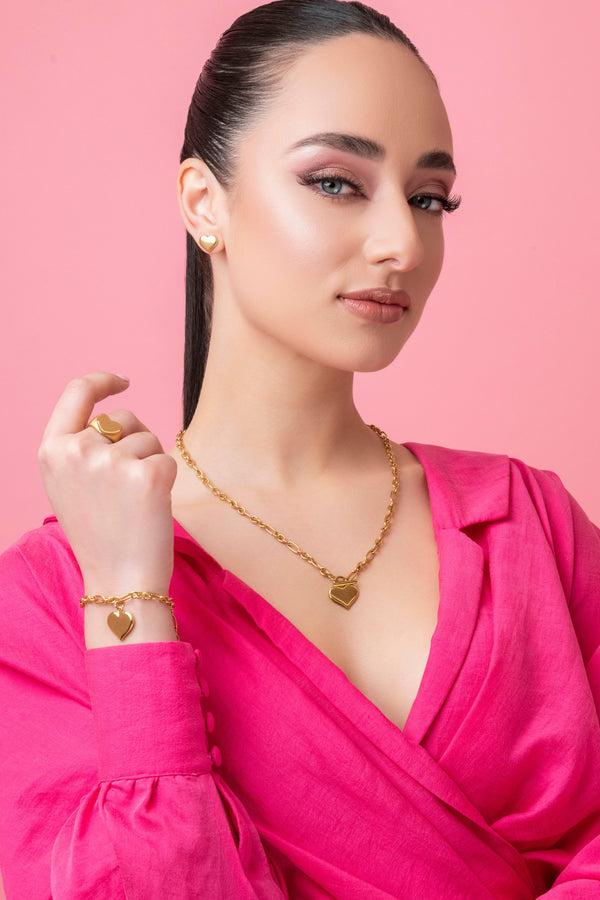 Carisma Engravable Heart Of Gold Necklace