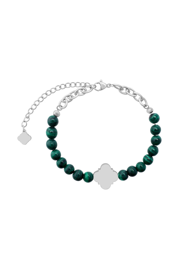 carisma Engravable Malachite Beaded Bracelet