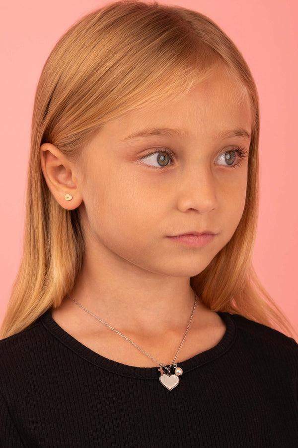 Carisma Engravable Silver Heart Charm Necklace