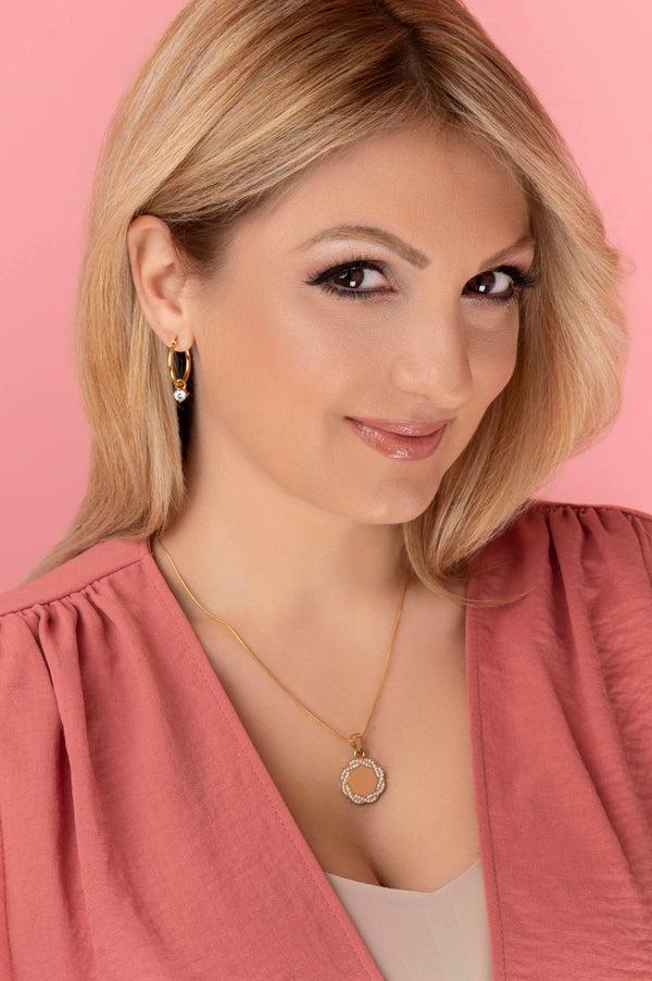 Carisma Engravable Zirconia Wreath Pendant