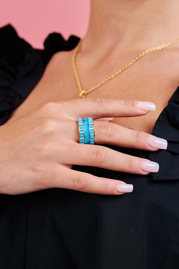 Carisma Faniello Turquoise Marble Ring