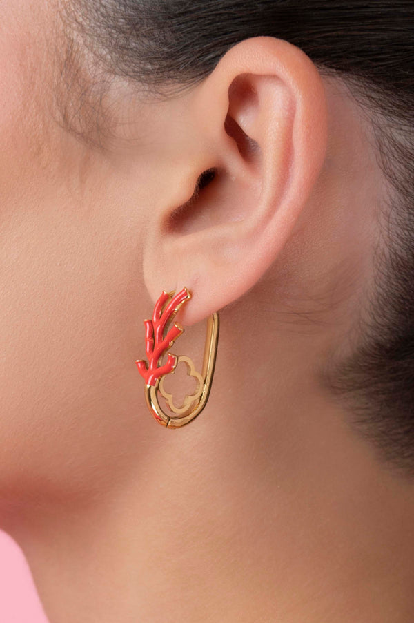 Carisma Faraglioni's Coral Reef Hoop Earring Set