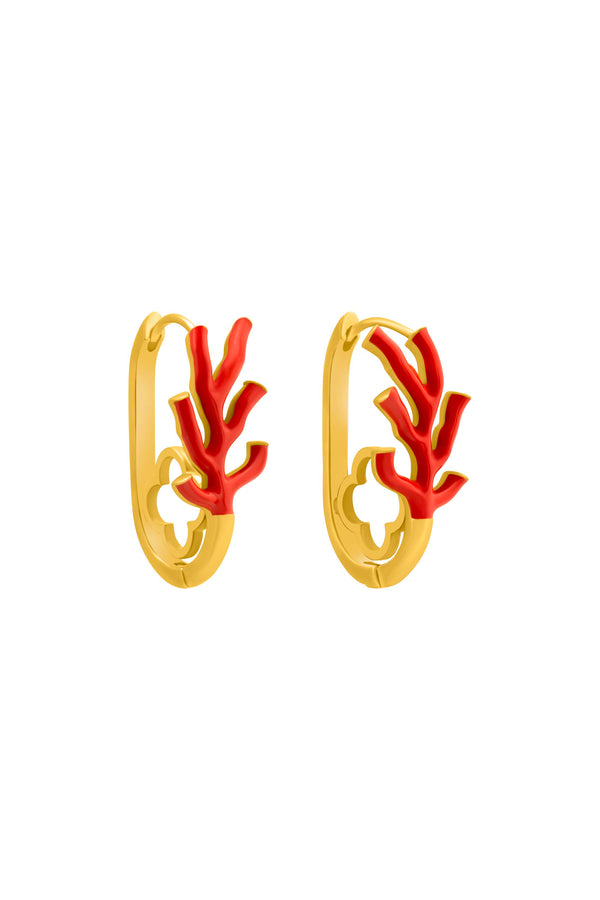 carisma Faraglioni's Coral Reef Hoop Earring Set