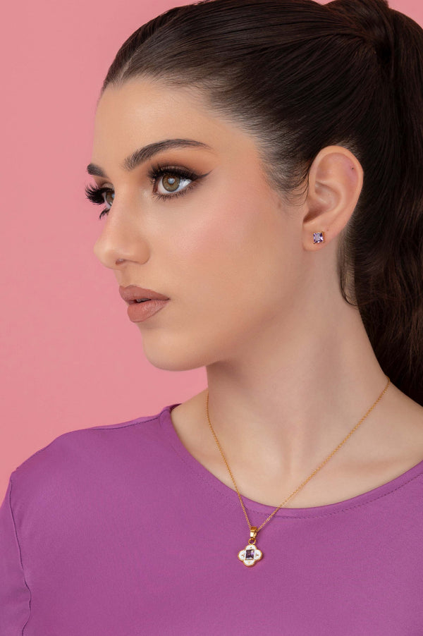 Carisma February Birthstone Stud Earring Set