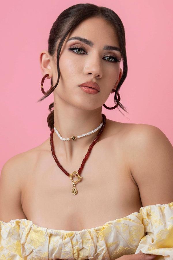 Carisma Fiametta's Coral Hoop Earring Set