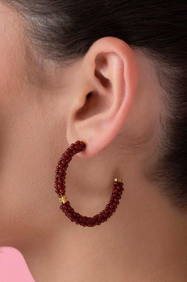 Carisma Fiametta's Coral Hoop Earring Set