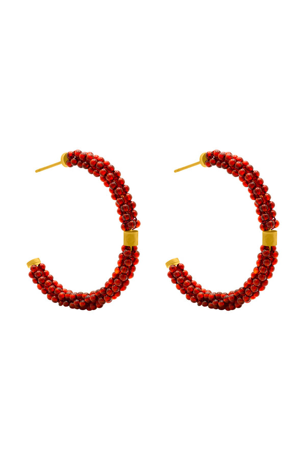 carisma Fiametta's Coral Hoop Earring Set