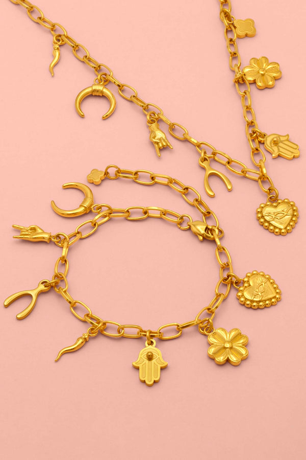 carisma Fortuna Charm Necklace & Bracelet Gift Set