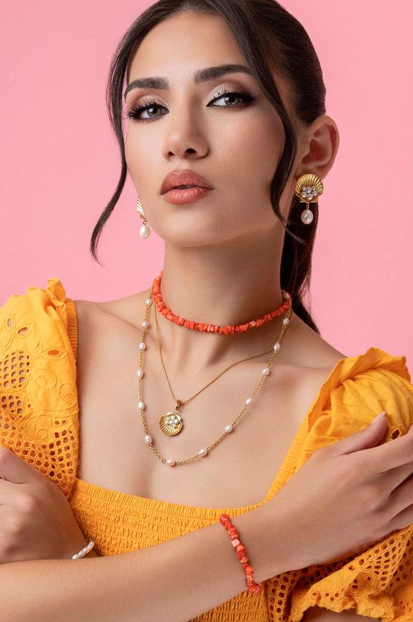 Carisma Freshwater Pearl Ball Chain Necklace