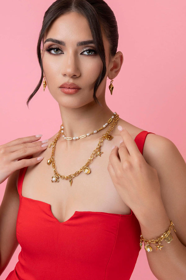 Carisma Freshwater Pearl Link Chain Necklace