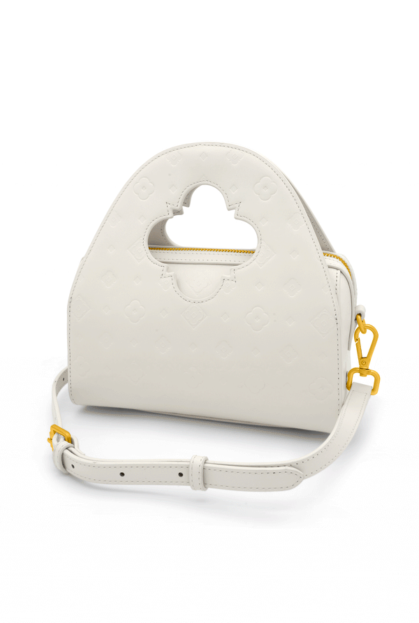 carisma Ġiġi's Embossed Leather White Bag