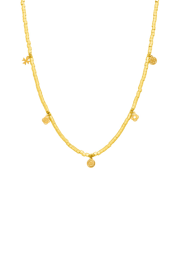 carisma Gini's Gold Beaded Necklace