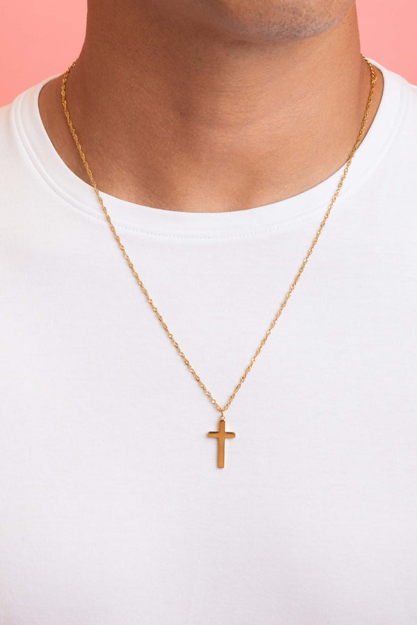 Carisma Gold Faith Cross Necklace