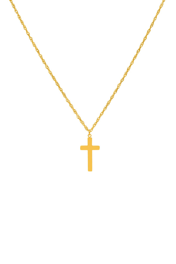 carisma Gold Faith Cross Necklace
