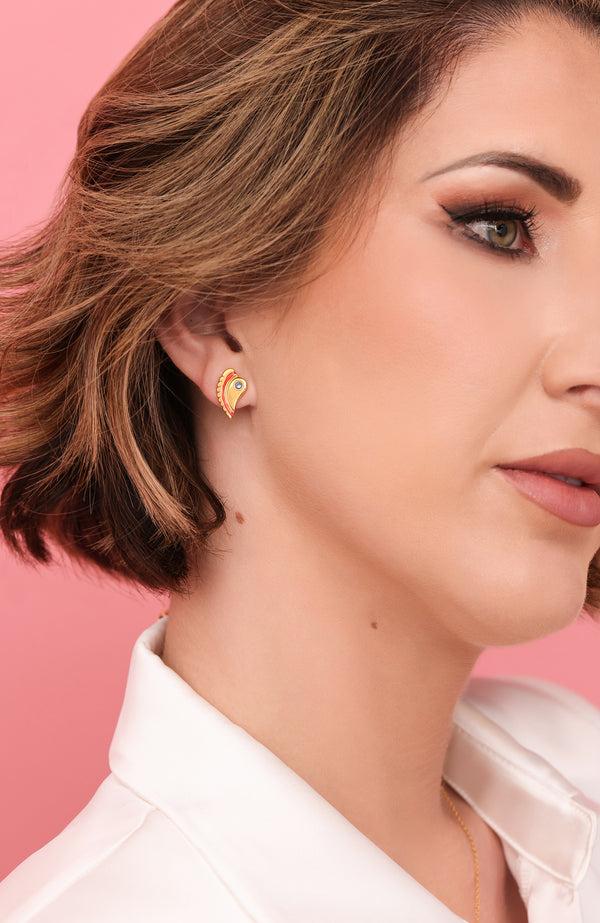 Carisma Golden Luzzu Eye Stud Earring Set