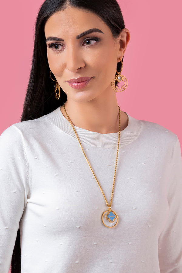 Carisma "Grandma" Blue Enamel Pendant