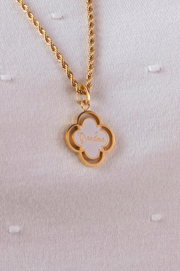 Carisma "Grandma" White Enamel Pendant