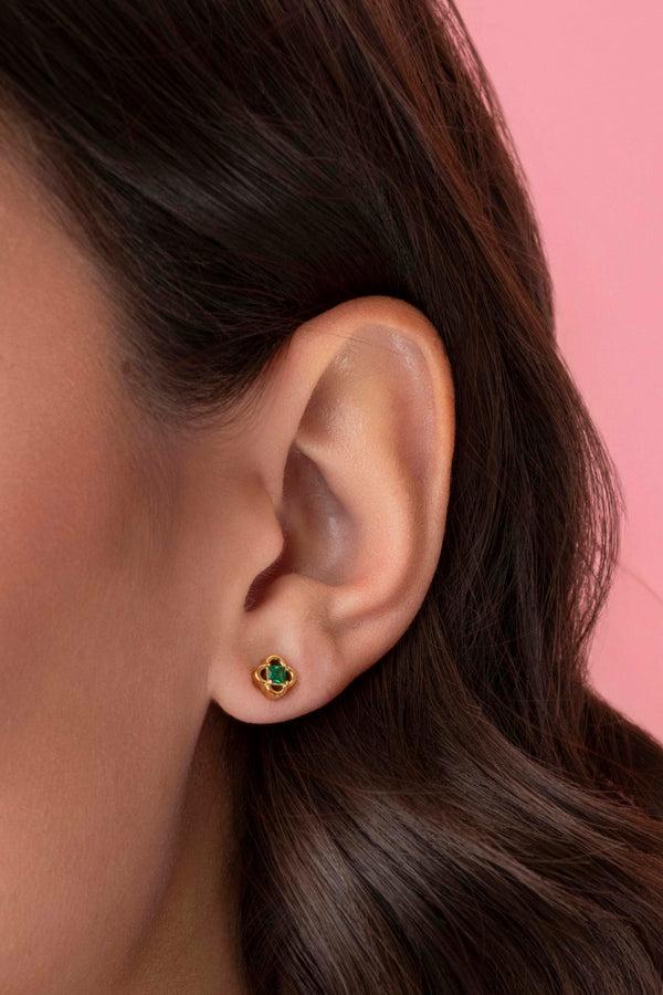 Carisma Green Zirconia Stud Earring Set