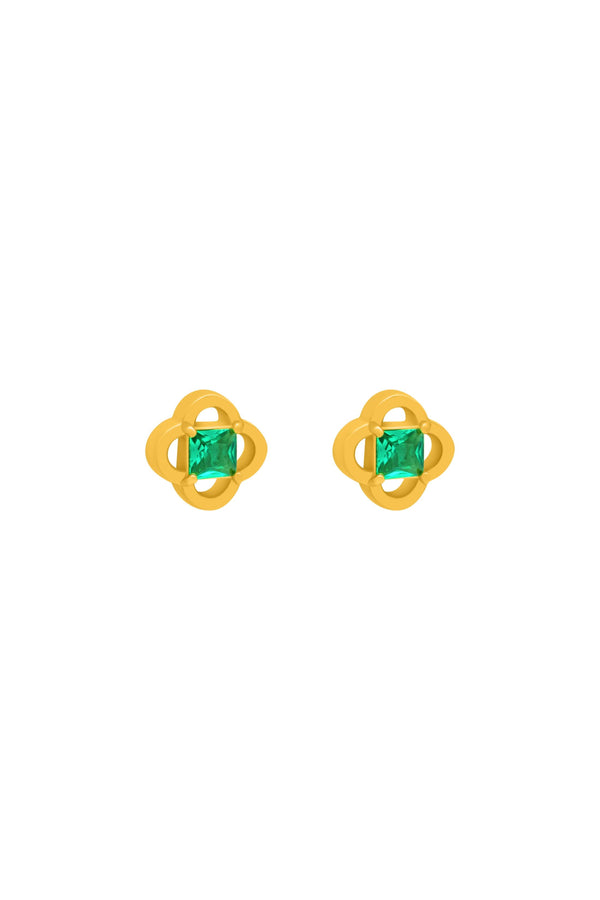 carisma Green Zirconia Stud Earring Set