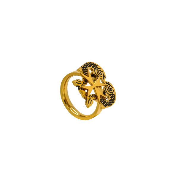 carisma Ħabbata Dolphin & Maltese Cross Ring