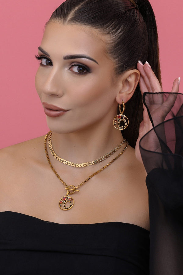 Carisma Ħaġar Pendant Earring Set