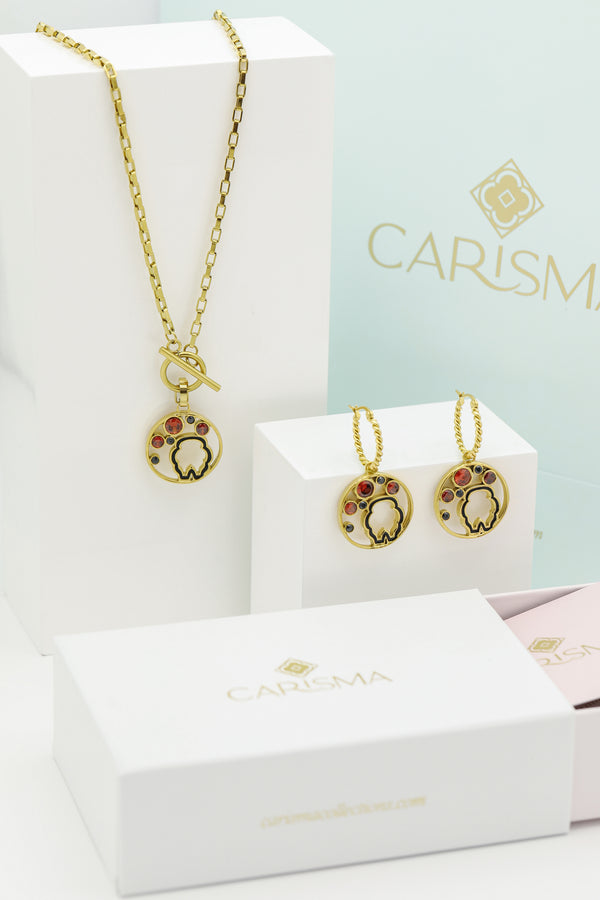 carisma Ħaġar Pendant & Earrings Gift Set