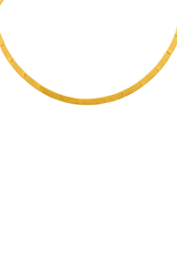 carisma Heart Flat Snake Chain Necklace