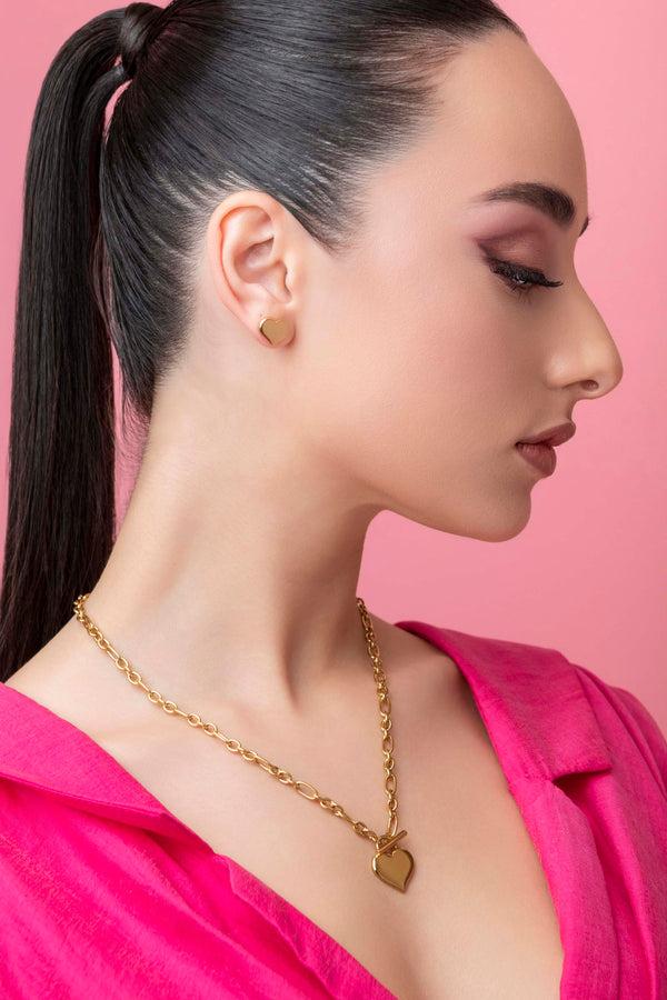 Carisma Heart Of Gold Stud Earring Set