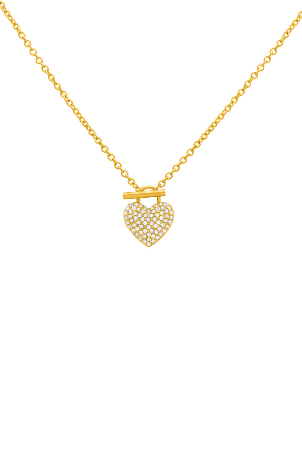 carisma Heart Pavé Lock Necklace