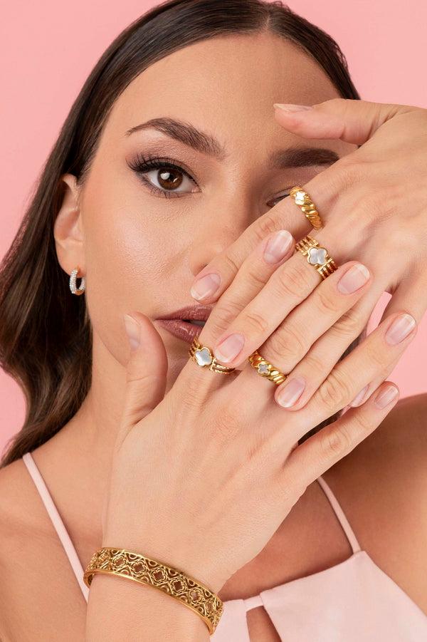 Carisma Ivory Croissant Ring