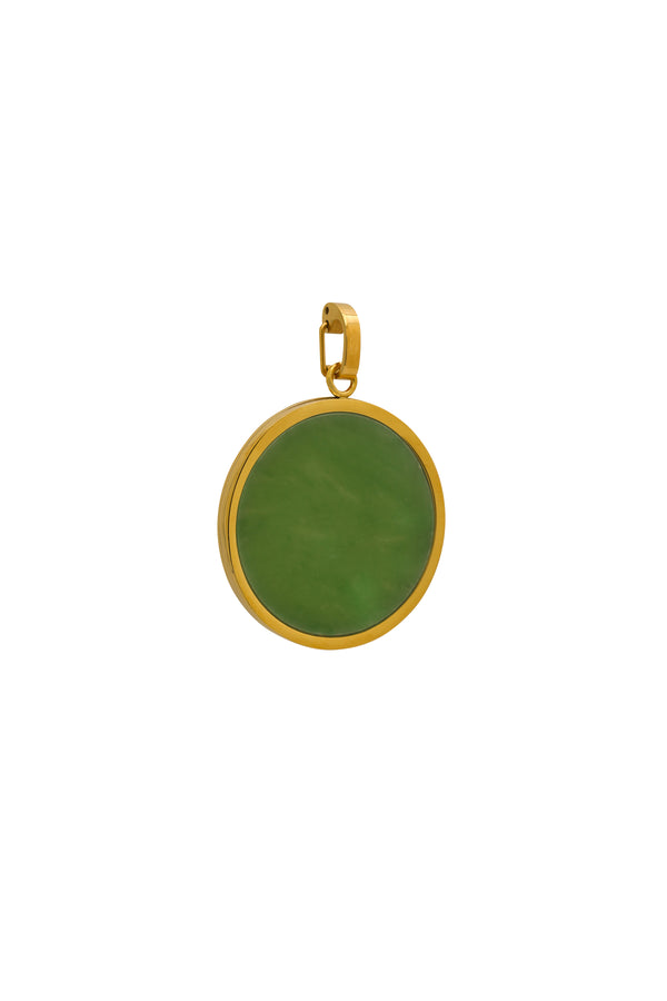 carisma Jade Stone Large Circle Pendant