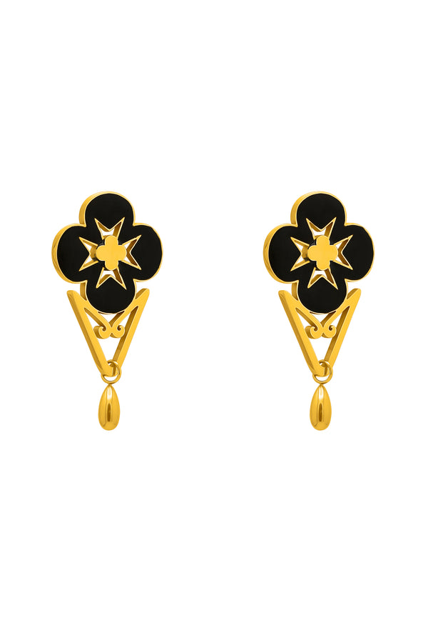 carisma Ju's Maltese Cross Drop Stud Earring Set