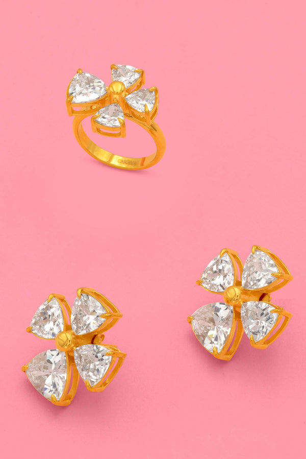 carisma Kappara Stud Earrings & Ring Gift Set