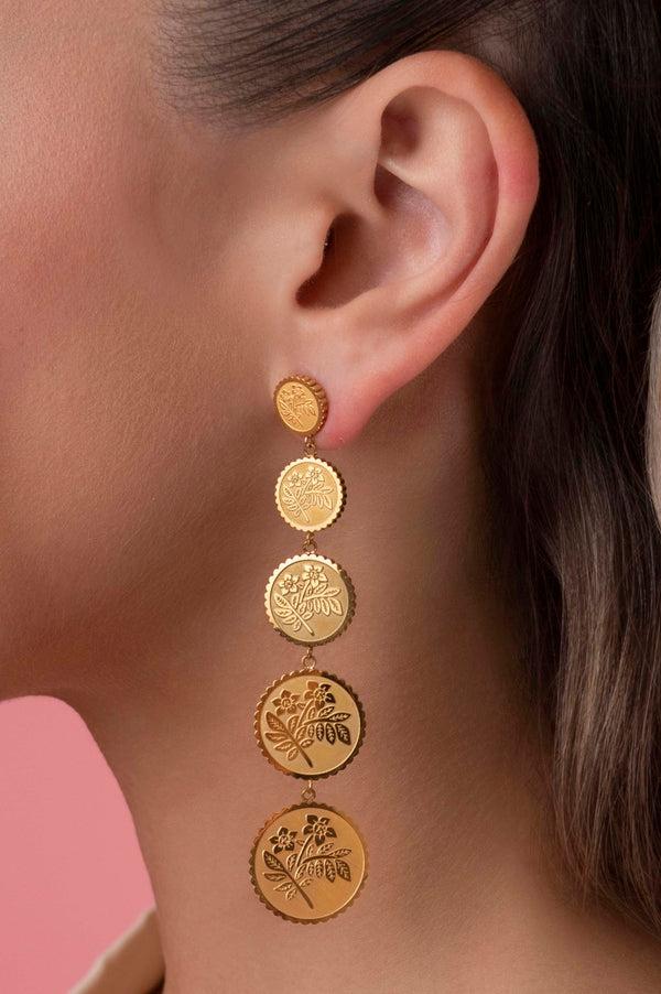 Carisma Karmela's Coin Drop Statement Earring Set