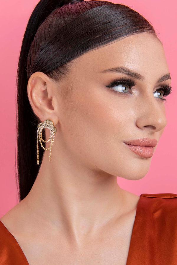 Carisma Kelsey's Zirconia Tassel Drop Earring Set