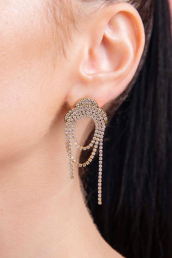 Carisma Kelsey's Zirconia Tassel Drop Earring Set