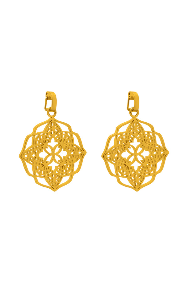carisma Kerċem Lace Hollow Pendant Earring Set