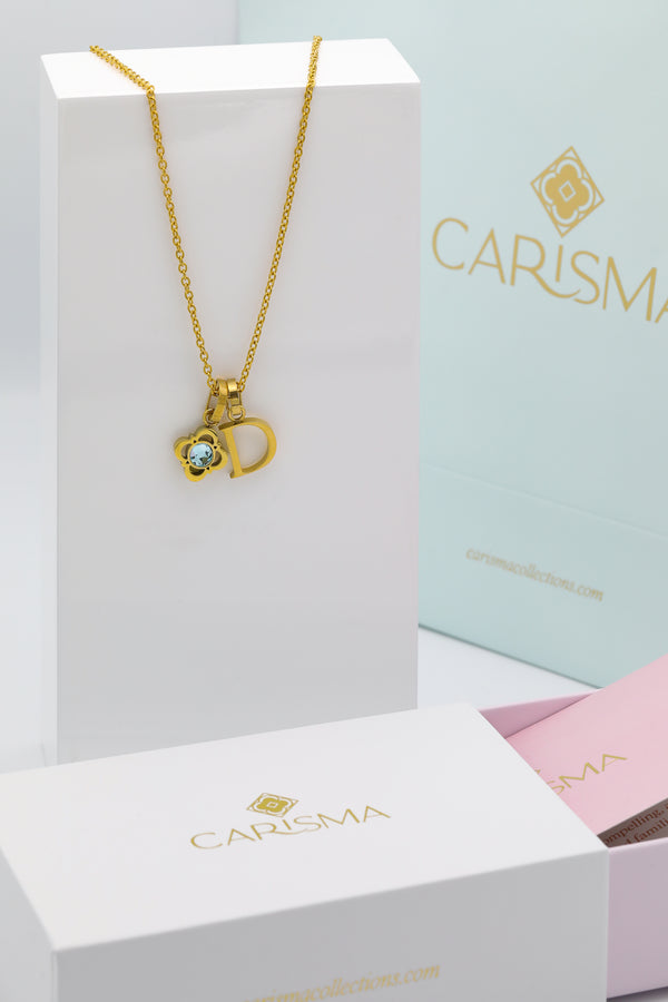 carisma Carisma Letter & Logo Birthstone Necklace Gift Set