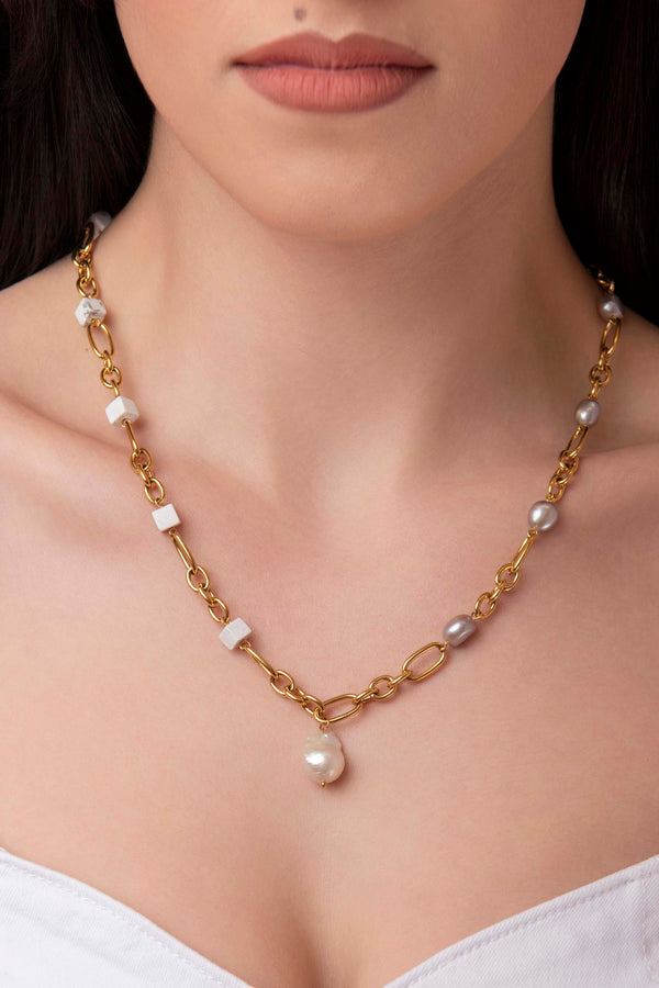 Carisma Link Perla Chain Necklace