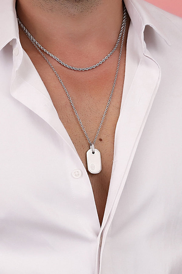 Carisma Carisma Logo Silver Tag "L-Aqwa Wieħed" Pendant