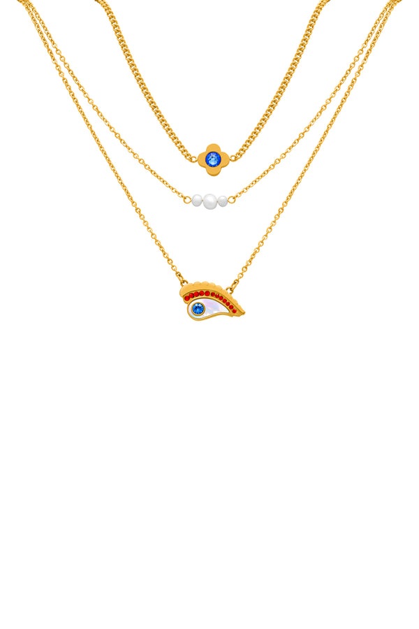 carisma Luzzu Eye Triple Necklace