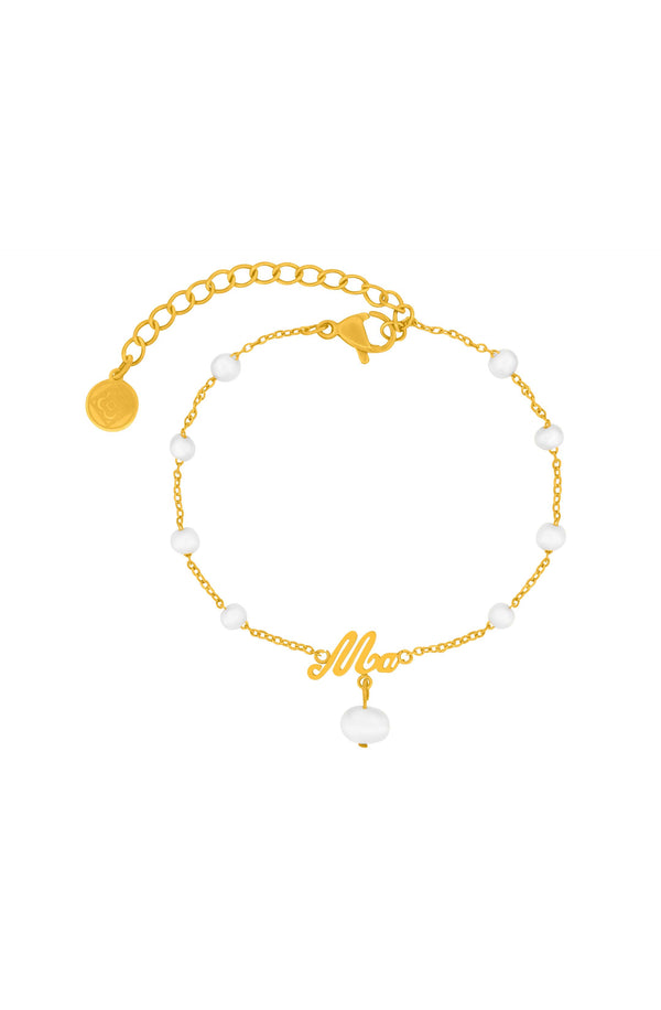 carisma ‘Ma’ Cursive Freshwater Pearl Bracelet