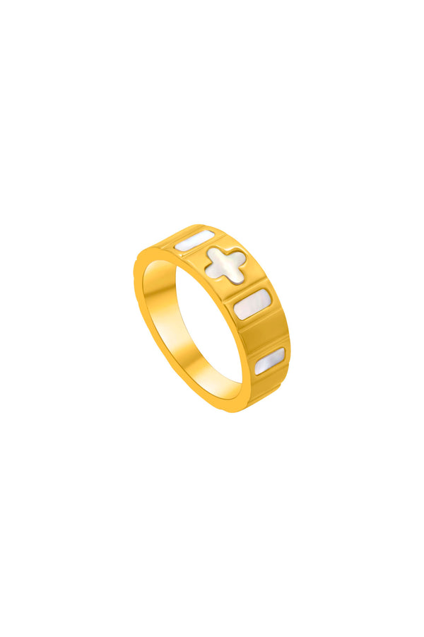 carisma Madre Perla Cross Ring