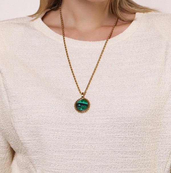 Carisma Malachite Stone Pendant