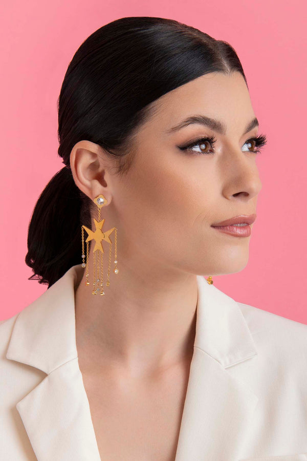 Carisma Maltese Cross Chandelier Earring Set