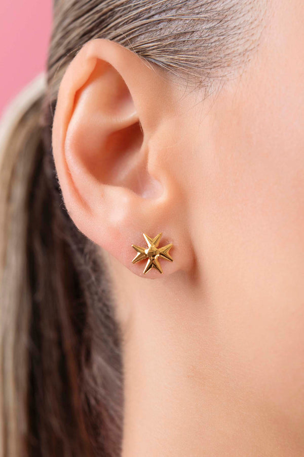Carisma Maltese Cross Petite Stud Earring Set