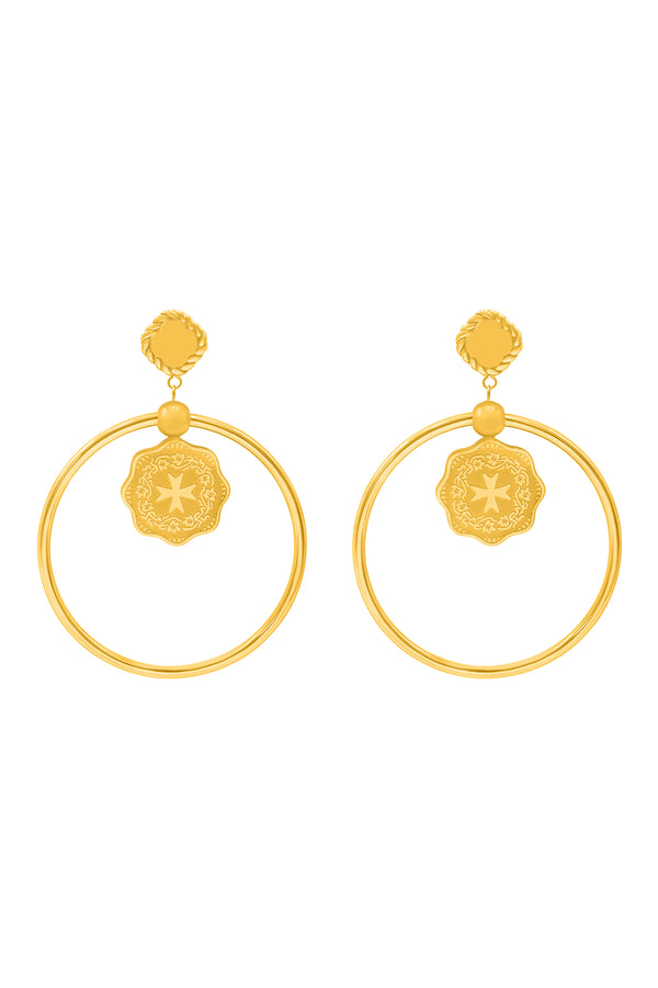 carisma Maltese Mils Double Hoop Earring Set