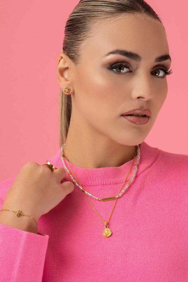 Carisma Maltese Tile Petite Stud Earring Set