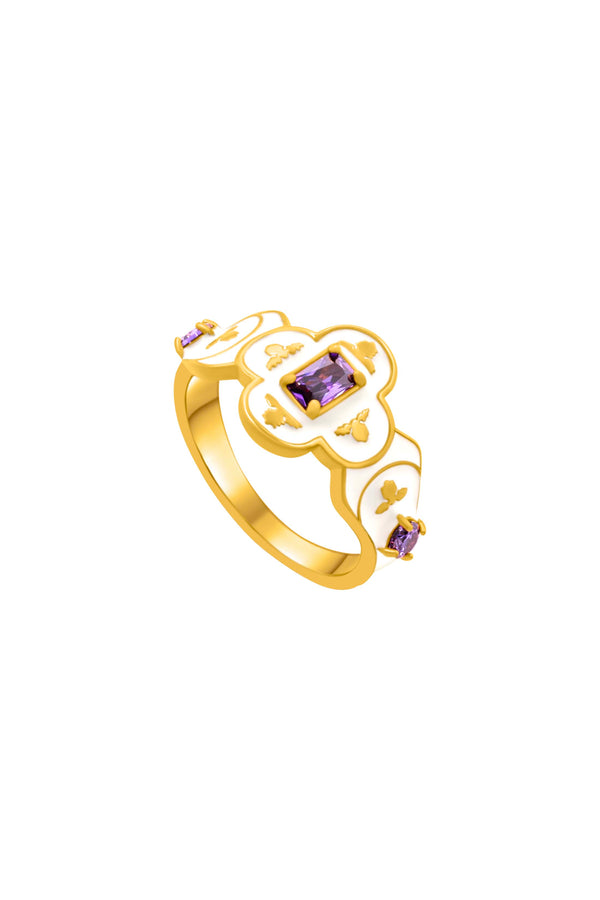 carisma Maltese Tile Royal Purple Ring