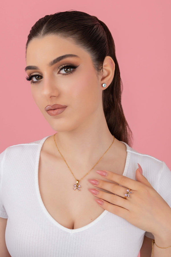 Carisma March Birthstone Stud Earring Set